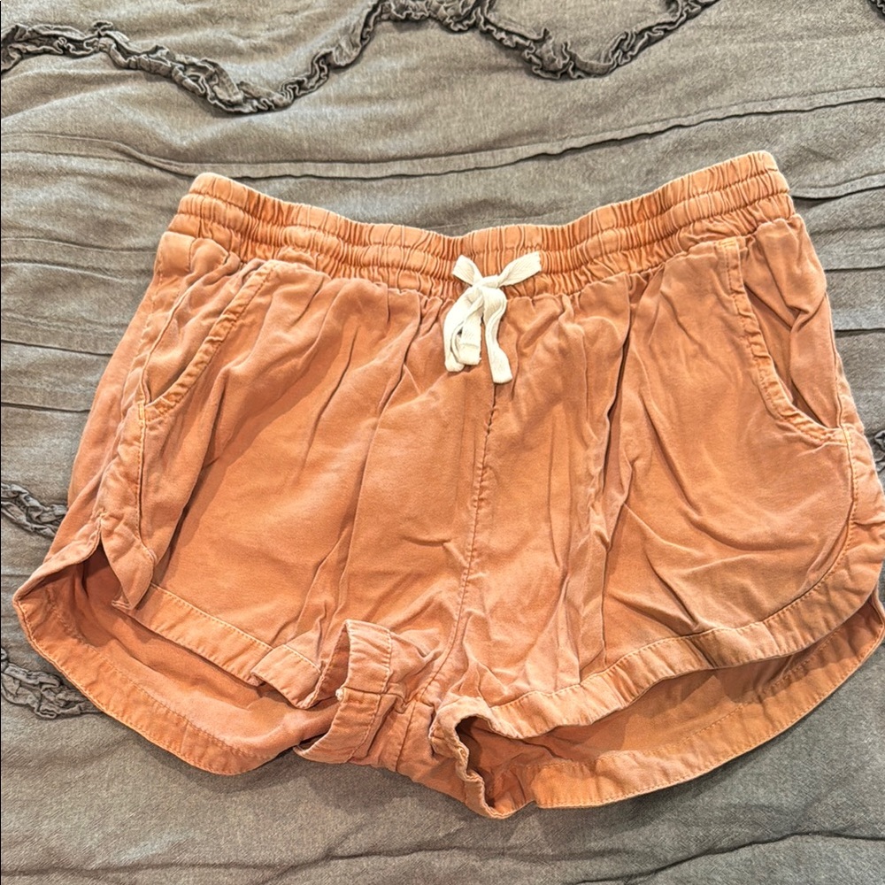 Billabong Tan High Waist Shorts Relaxed Fit
